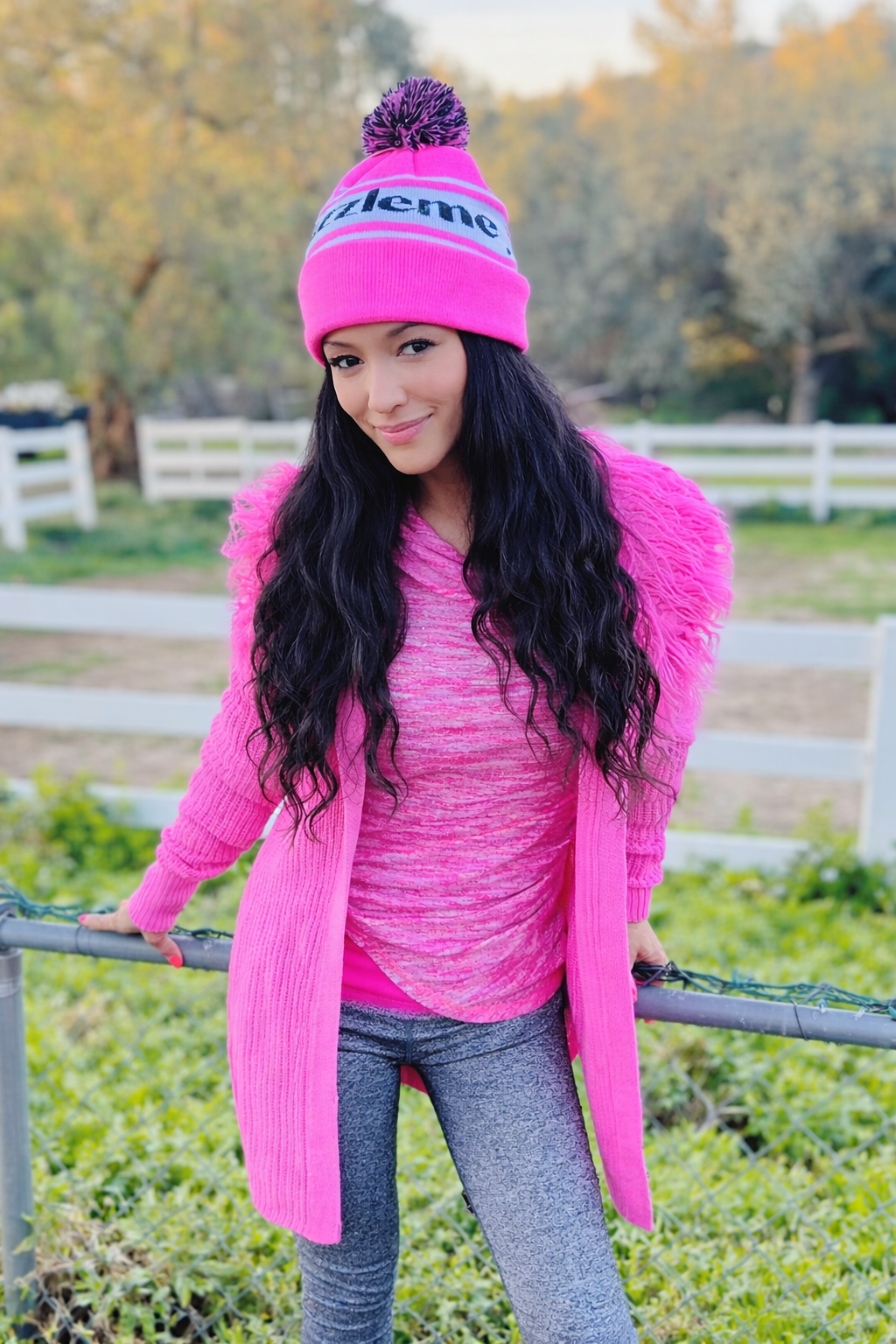 Tracey wearing YazzleMe beanie